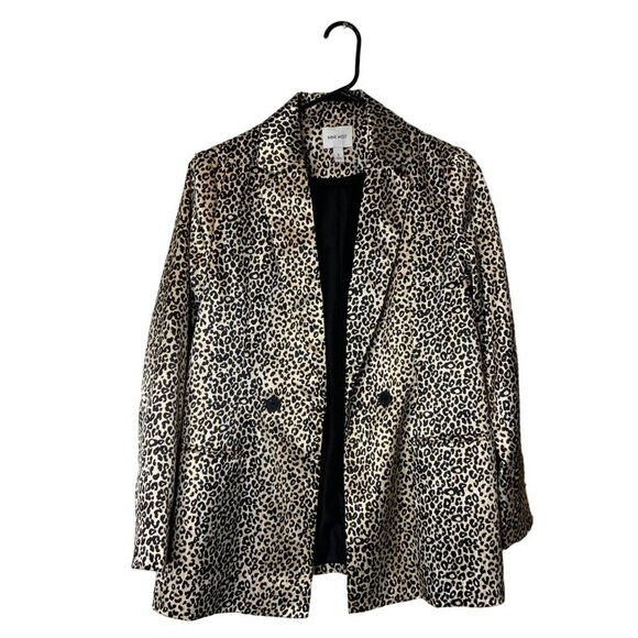 Nine West Leopard print Blazer women’s size small black/gold - Picture 12 of 13